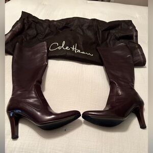 Cole Haan Women's Dark Brown Heeled Boots